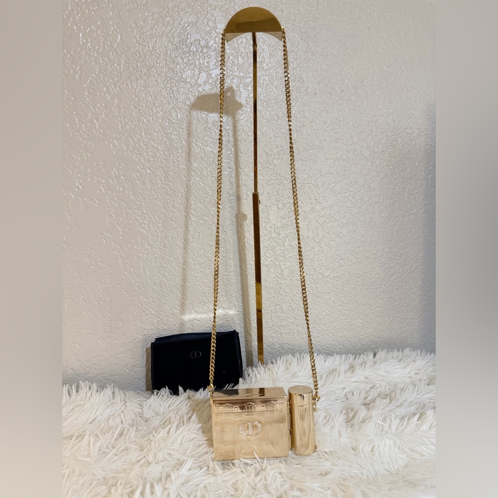 Dior Gold Clutch with Chain
